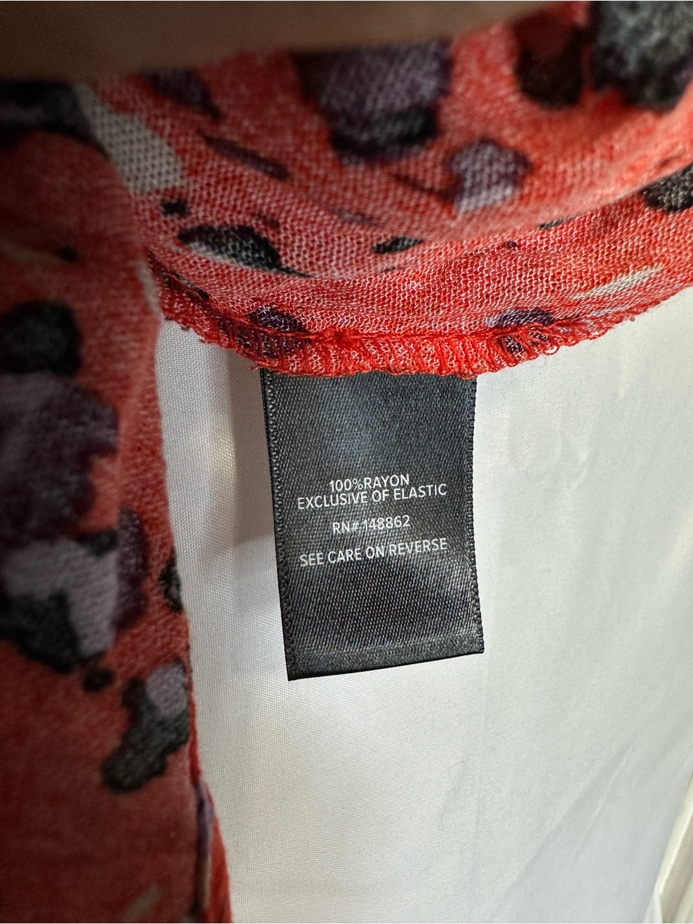 Torrid Orange-Red Printed Short-Sleeve Midi Dress with Scoop Neck size 1 (14/16) - Picture 6 of 7